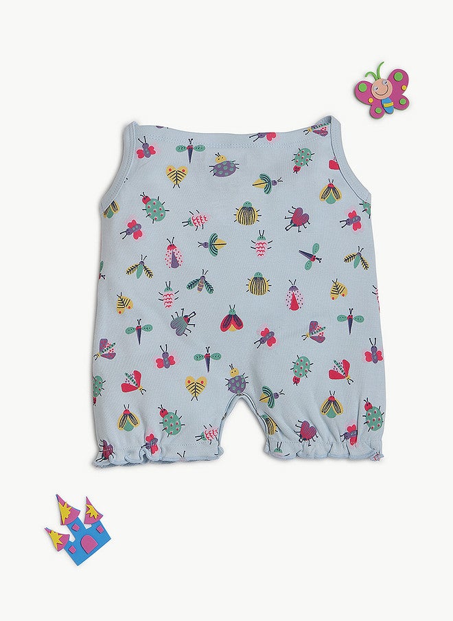 BONTOTS Infant Girls Little Bug Explorer Printed Organic Cotton Romper - Image 3